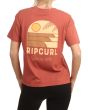 Ripcurl Line Up Relaxed Tee Maroon
