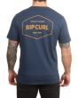 Ripcurl Stapler Tee Washed Navy