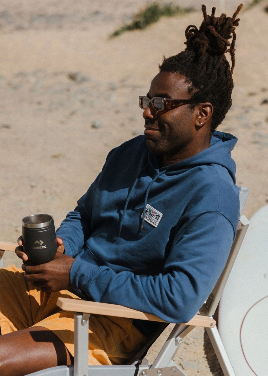 Passenger Roamer Patch Hoodie Dark Denim