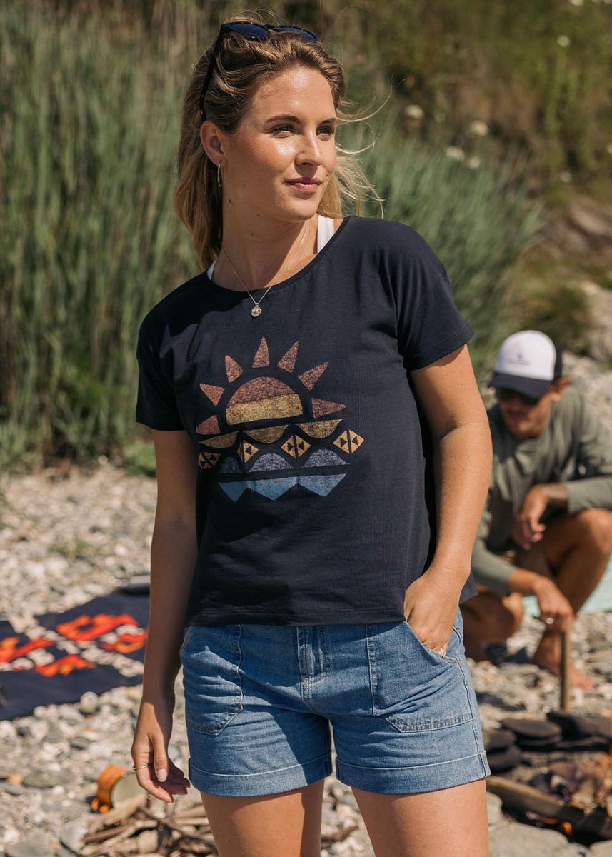 Passenger Sunray Recycled Cotton Tee Black