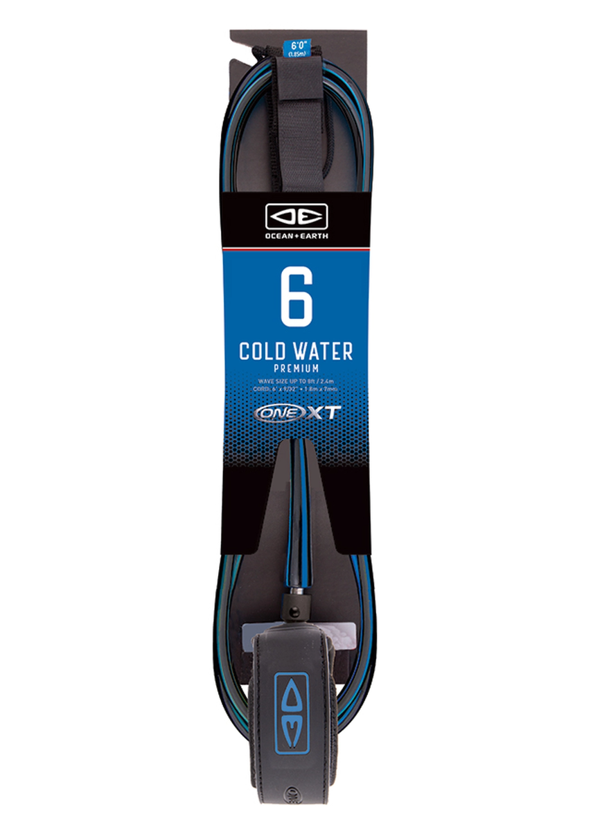 Ocean & Earth Cold Water One-XT Leash 6ft BlkBlu
