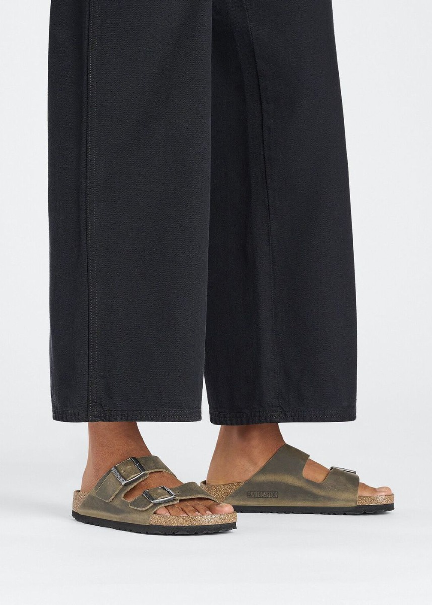 Birkenstock Arizona Oiled Leather Sandals Khaki