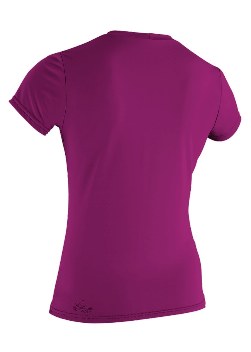 ONeill Ladies Basic Skins Rash Tee Fox Pink