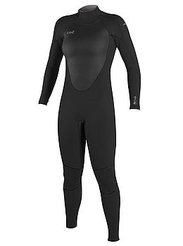 ONeill Ladies Epic 5/4 Back Zip Wetsuit Black