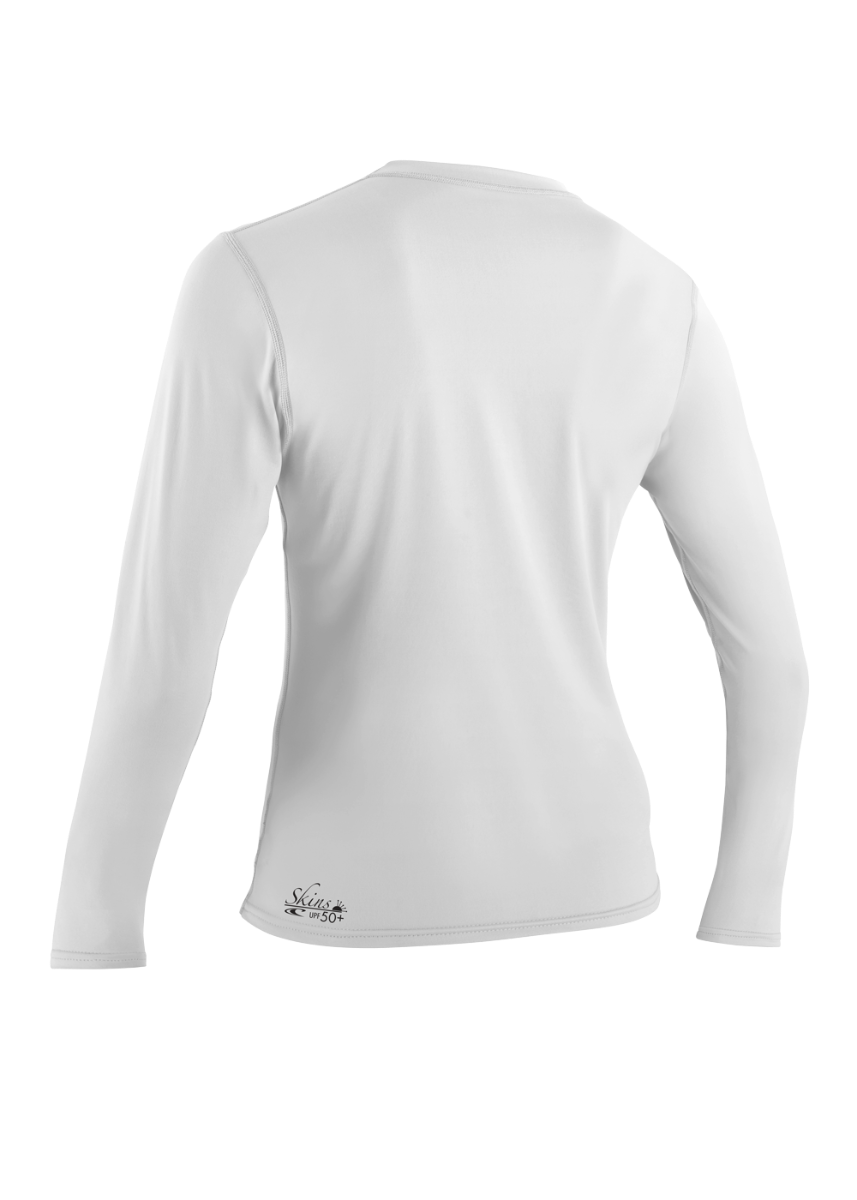 ONeill Ladies Basic Skins Long Sleeve Rash Tee White