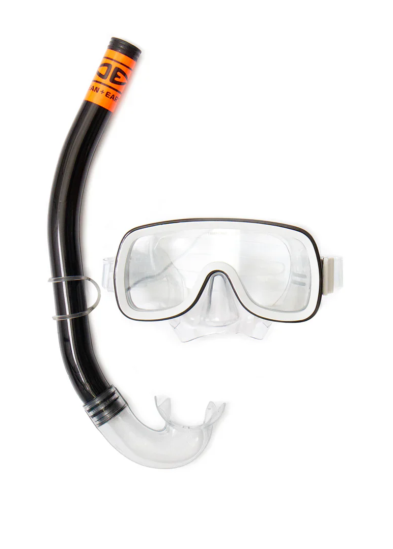 Ocean & Earth Free Dive Mask and Snorkel Black