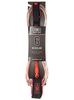 Ocean & Earth Regular 6ft Surfboard Leash Coral
