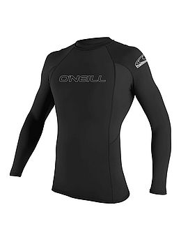 ONeill Basic Skins Long Sleeve Rash Vest Black