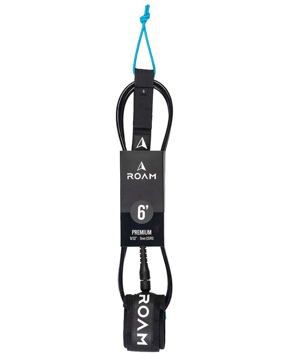 Roam Premium Surfboard Leash 6FT Black
