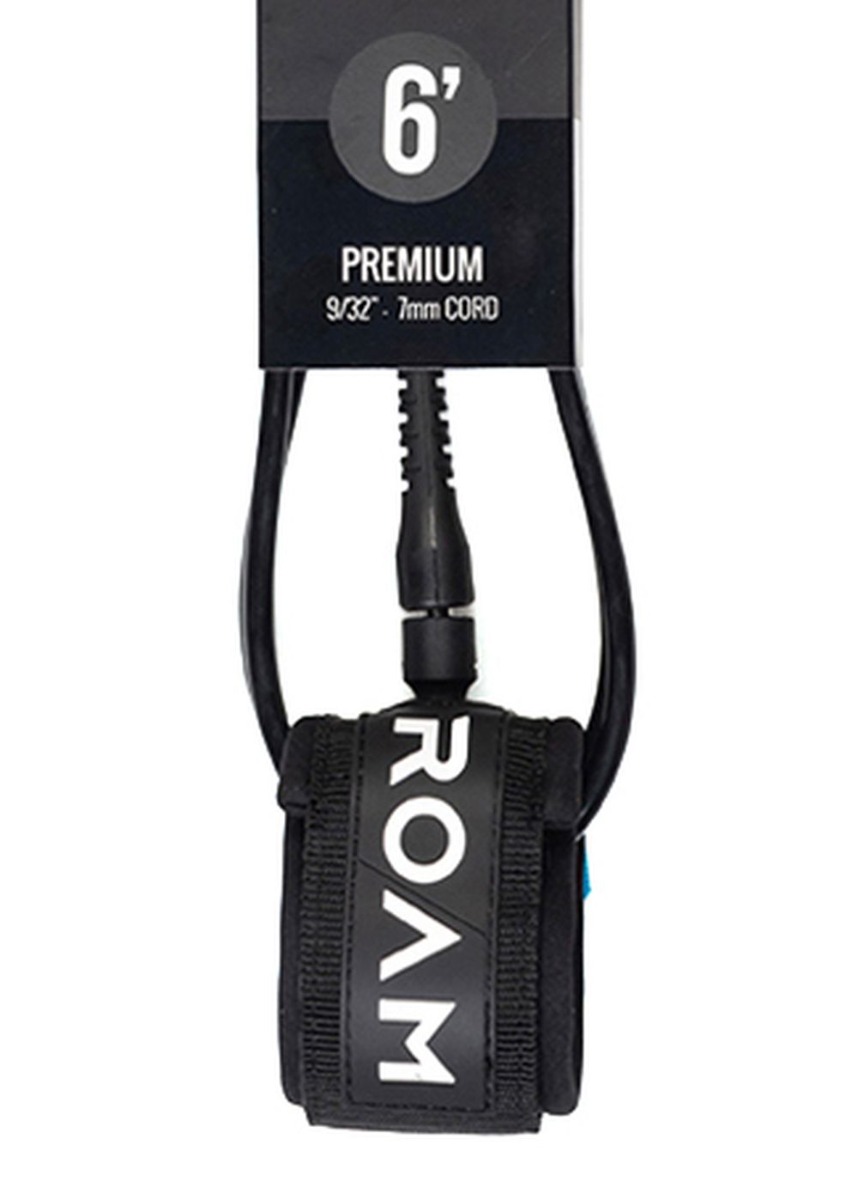 Roam Premium Surfboard Leash 6FT Black