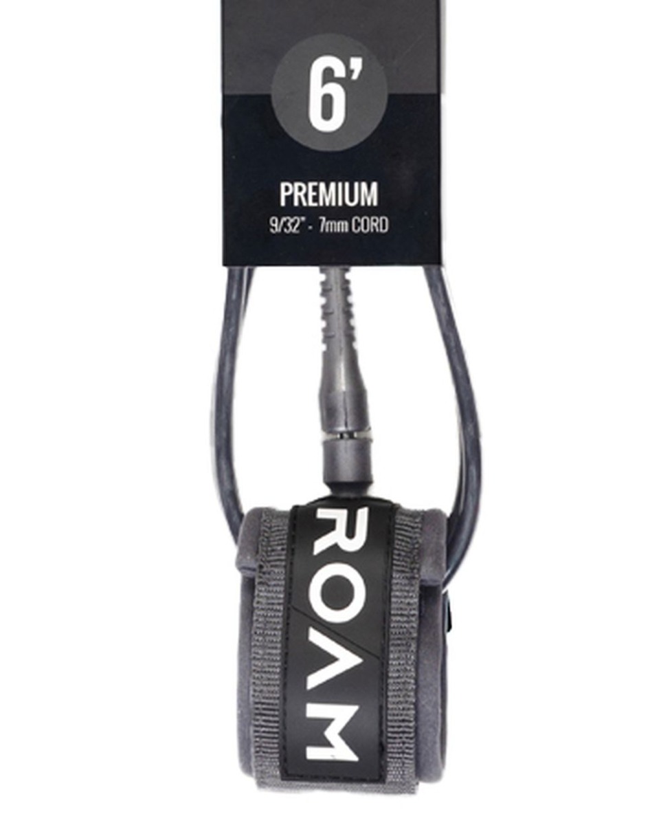 Roam Premium Surfboard Leash 6FT Grey