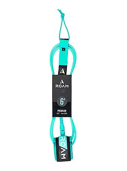 Roam Premium Surfboard Leash 6FT Seagreen