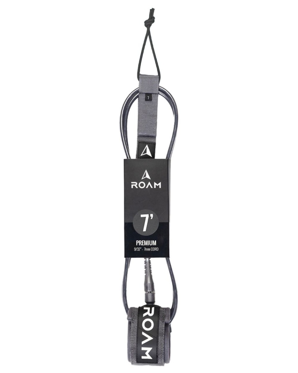 Roam Premium Surfboard Leash 7FT Grey