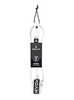 Roam Premium Surfboard Leash 7FT White