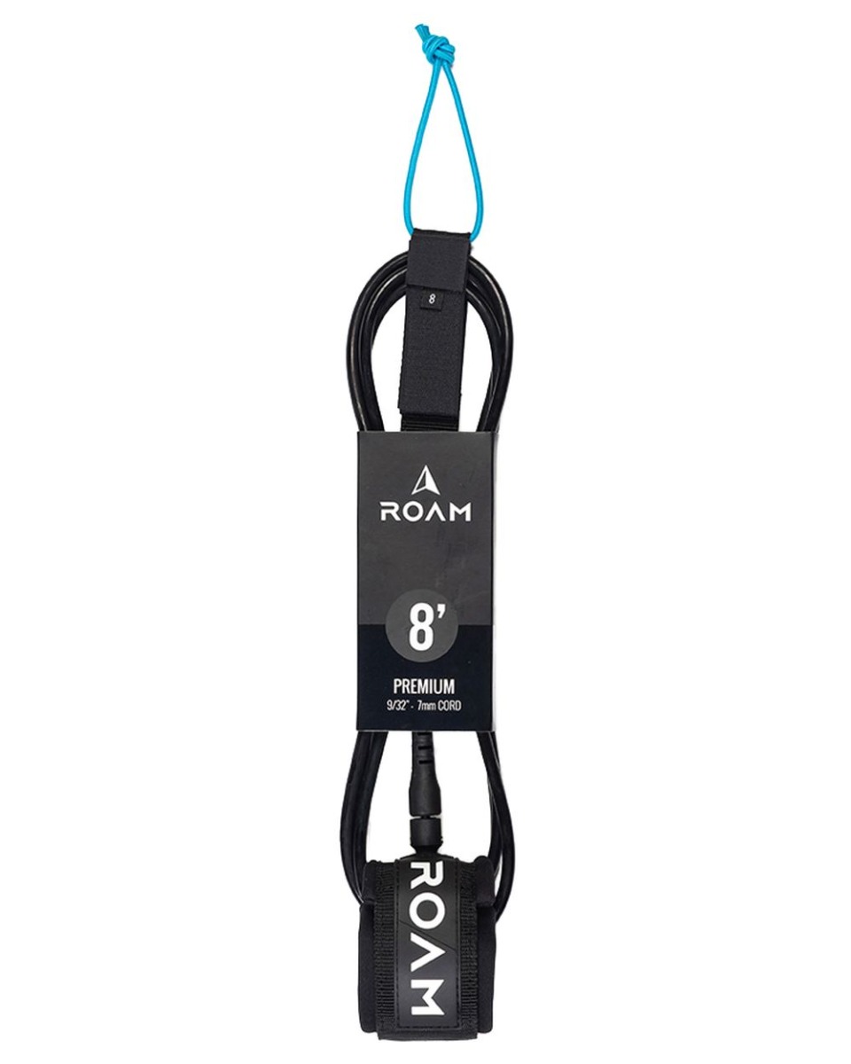 Roam Premium Surfboard Leash 8FT Black