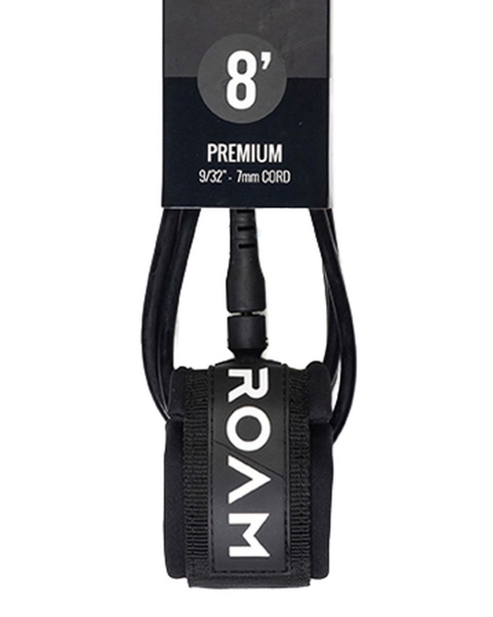 Roam Premium Surfboard Leash 8FT Black