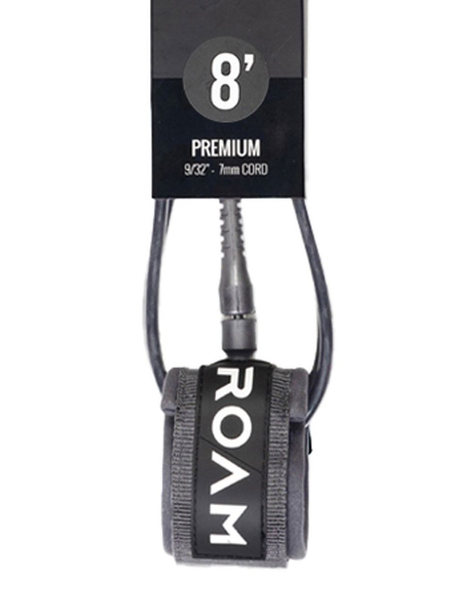 Roam Premium Surfboard Leash 8FT Grey