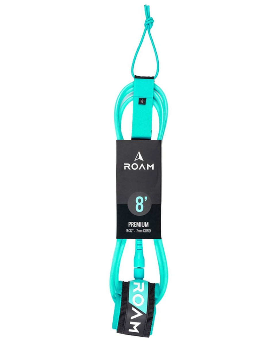 Roam Premium Surfboard Leash 8FT Seagreen