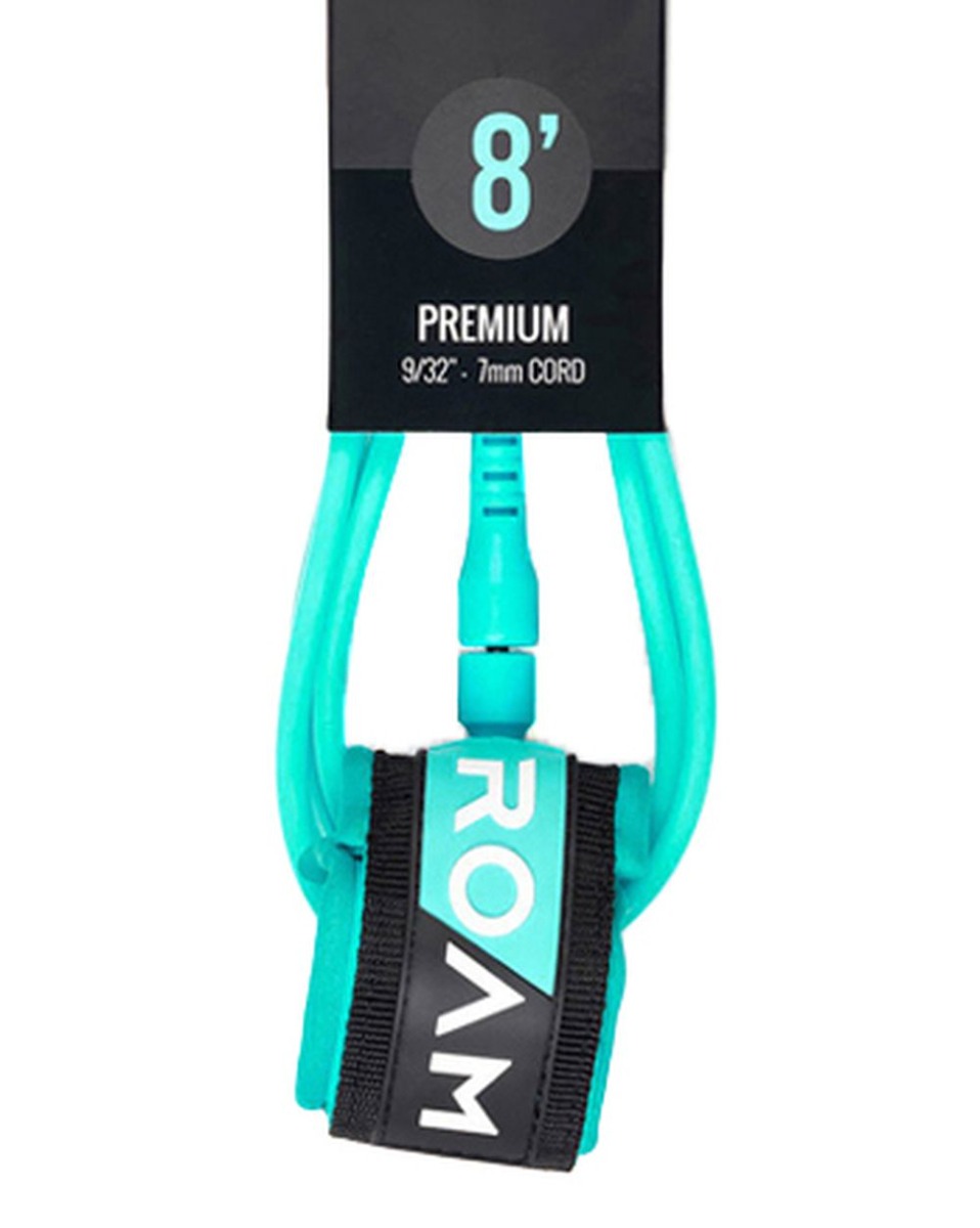 Roam Premium Surfboard Leash 8FT Seagreen