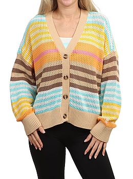 Roxy Cosmic Coast Stripes Cardigan Coconut Milk